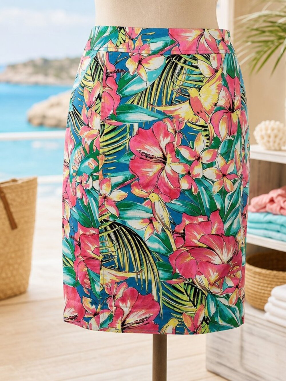 Ann Taylor LOFT Tropical Print Skirt Size 6 NWOT